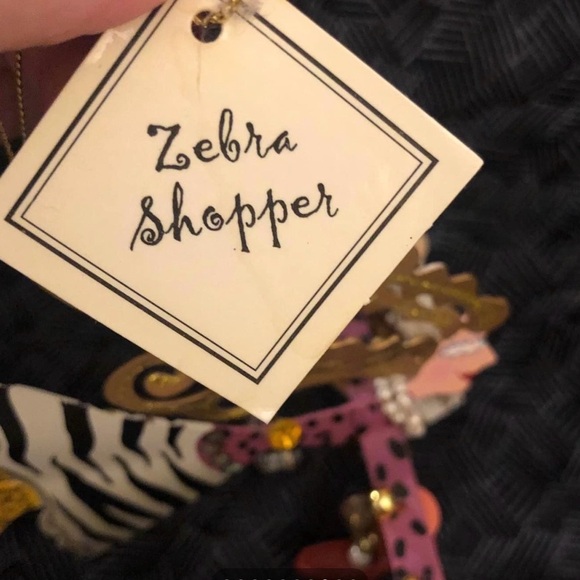 Silvestri Fanciful Flight ZEBRA SHOPPER Ornament by Karen Rossi NEW - Picture 11 of 13